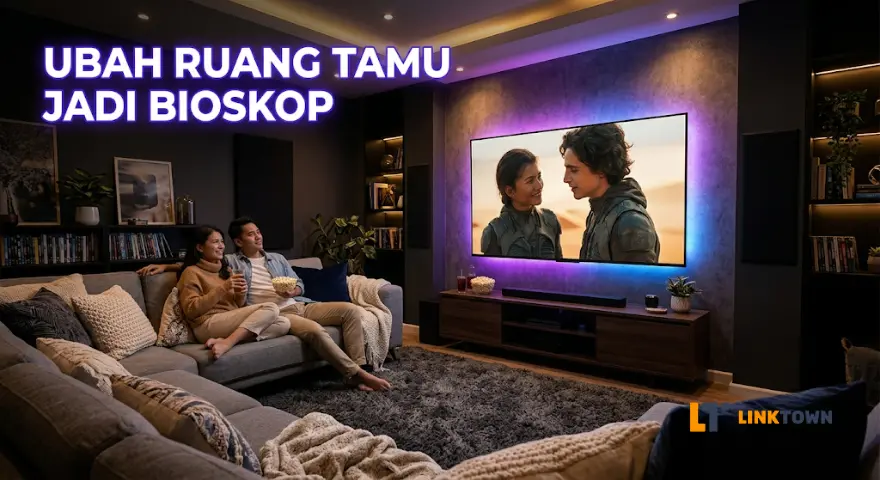 Bosan Siaran TV Digital Sulap Ruang Keluarga Jadi Bioskop Mini Super Estetik